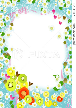 Kiwi flower and fruit card 3 Kiwi flower and fruit card 3 117163129