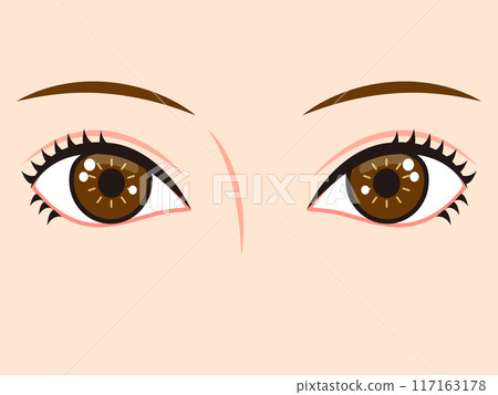 戴彩色隱形眼鏡的美麗眼睛插畫素材 117163178