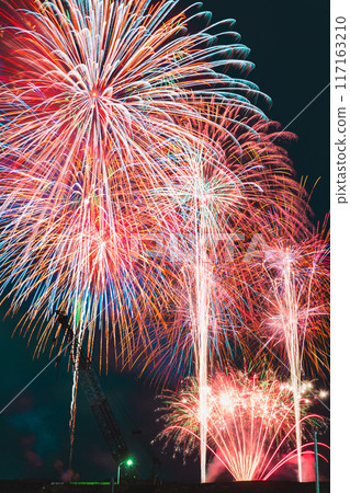 Fireworks to beat in the night sky Fireworks to beat in the night sky 117163210