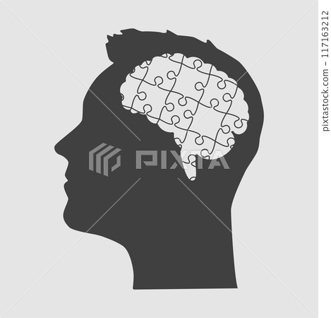 Puzzles parts in man head Puzzles parts in man head 117163212