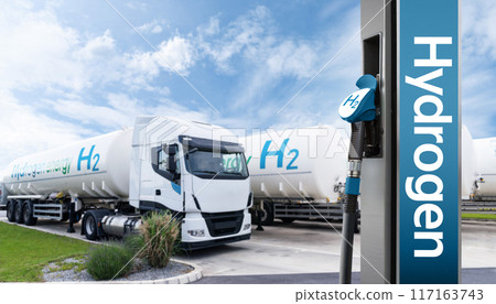 Truck and tank trailers with hydrogen and H2 filling station Truck and tank trailers with hydrogen and H2 filling station 117163743