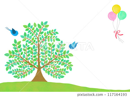 藍鳥和木框 117164193