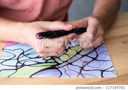 Adult Coloring as a Relaxing Hobby Adult Coloring as a Relaxing Hobby 117164781