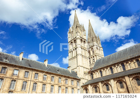 Men's abbey, Caen, normandy, France, exteriors Men's abbey, Caen, normandy, France, exteriors 117165024