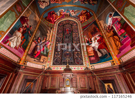 interiors of Saint Louis en l'ile  church, Paris, France 117165246