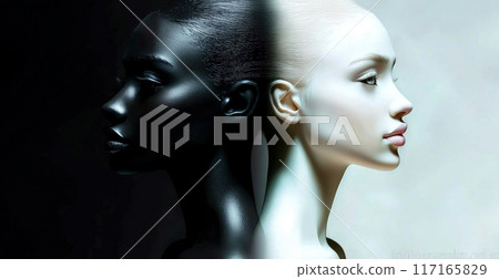 多元與平等、黑皮膚女性與白皮膚女性的形象 117165829