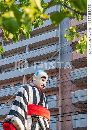 脖子可伸縮的卡拉庫裡人偶 四日市祭的御湯堂（三重縣四日市市） 117165958