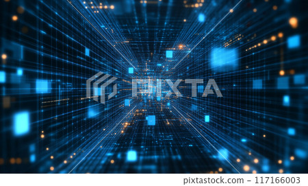 Blue Abstract Technology Background 117166003