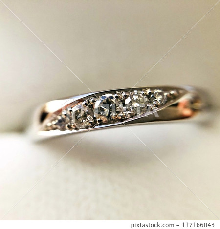 Platinum wedding ring with diamonds 117166043