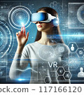AI image: Person doing VR 117166120