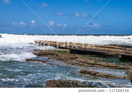 View of the Praia da Empa Beach in Ericeira village near Lisbon, Portugal View of the Praia da Empa Beach in Ericeira village near Lisbon, Portugal 117166138