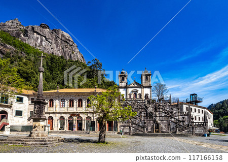 Santuario de Nossa Senhora da Peneda, at the Peneda Geres National Park in Norhern Portugal. 117166158