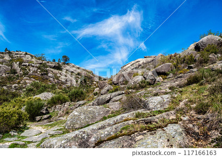 Walking around the Penameda hill in national park Peneda Geres in Portugal. Walking around the Penameda hill in national park Peneda Geres in Portugal. 117166163