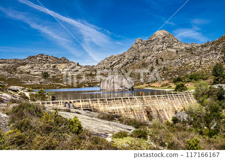 Beautiful lake at top of Penameda hill in national park Peneda Geres in Portugal. Beautiful lake at top of Penameda hill in national park Peneda Geres in Portugal. 117166167