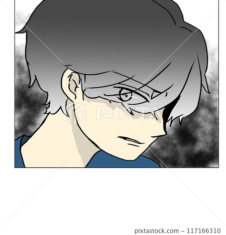 一個惱怒的男人的臉的插圖 一個惱怒的男人的臉的插圖 117166310