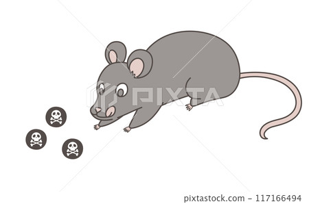 A rat caught by poison bait A rat caught by poison bait 117166494