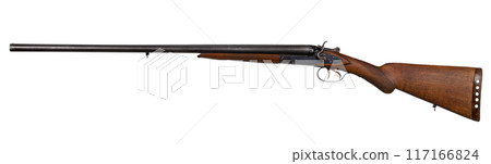 Classical double barrel side by side hammer shotgun Classical double barrel side by side hammer shotgun 117166824