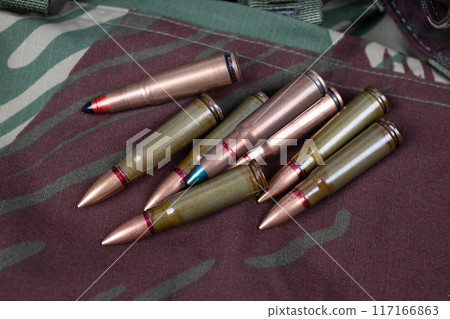 kalashnikov ammunition cartridges 117166863