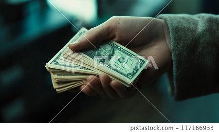 手拿著現金 117166933