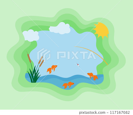 paper cut fishing art banner vector illustration flat style paper cut fishing art banner vector illustration flat style 117167082