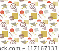 Memphis design, seamless pattern background 117167133