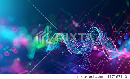 A heart rate line interlaced with AI code demonstrates real-time monitoring capability 117167140