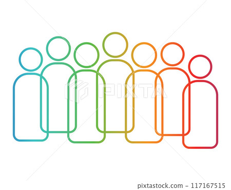 lines, vector, people 117167515