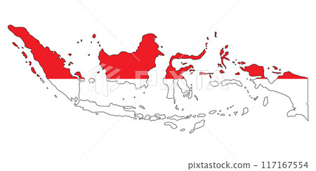 indonesia, vector, map 117167554