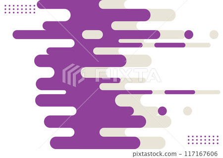 Purple rounded lines background. Abstract dashed lines and dots.Vector illustration	 117167606