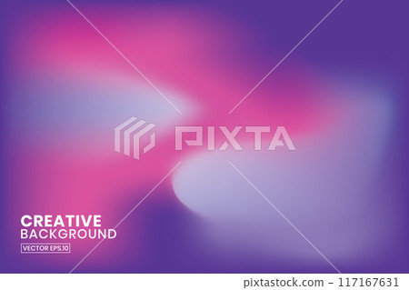 Abstract blurred gradient background with pink and blue colors.Vector illustration	 117167631