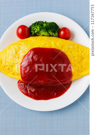 煎蛋飯真實俯視圖 117167753