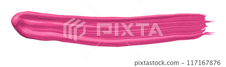 Shiny pink brush strokes isolated on white background Shiny pink brush strokes isolated on white background 117167876