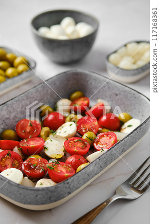 Close-up view of caprese salad 117168361