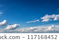 Blue sky and white clouds 117168452