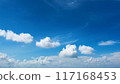 Summer blue sky and white clouds 117168453