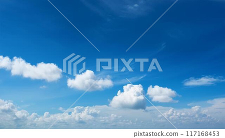 Summer blue sky and white clouds 117168453
