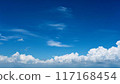 Summer blue sky and white clouds 117168454