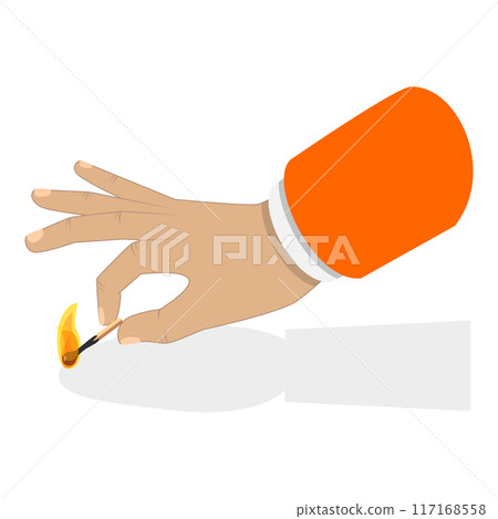 3D Isometric Flat Vector Illustration of Matchstick Box, Wooden Sticks for Making Bonfire Outdoor. Item 2 3D Isometric Flat Vector Illustration of Matchstick Box, Wooden Sticks for Making Bonfire Outdoor. Item 2 117168558