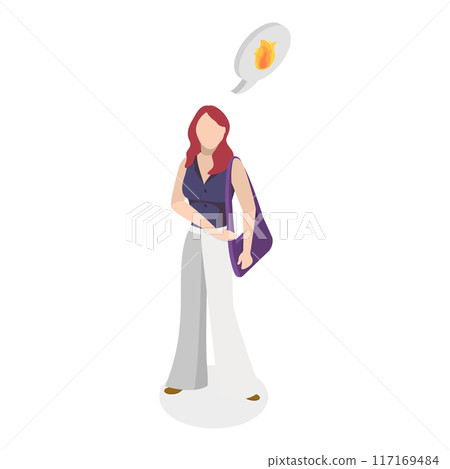 3D Isometric Flat Vector Illustration of Human Personality Feelings, Psychological Mindsets. Item 6 3D Isometric Flat Vector Illustration of Human Personality Feelings, Psychological Mindsets. Item 6 117169484