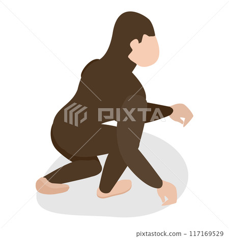 3D Isometric Flat Vector Illustration of Darwin Theory, Human Evolution. Item 2 117169529