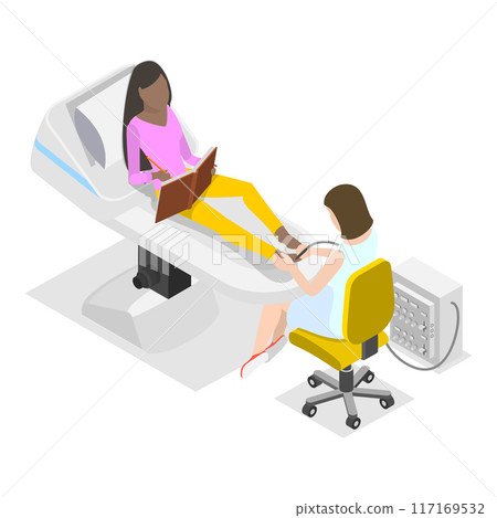 3D Isometric Flat Vector Illustration of Cosmetology, Facial Rejuvenation. Item 2 3D Isometric Flat Vector Illustration of Cosmetology, Facial Rejuvenation. Item 2 117169532