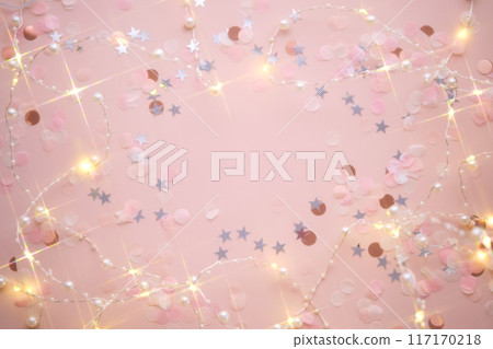 Abstract New Year and Christmas pink background with place for your text. Abstract New Year and Christmas pink background with place for your text. 117170218