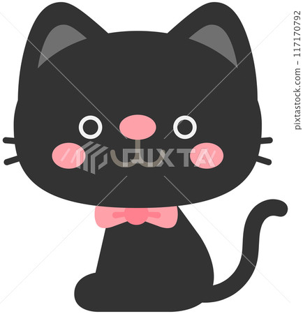 Kid hand drawn cute halloween black cat Kid hand drawn cute halloween black cat 117170792