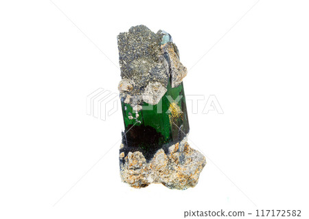 macro mineral stone Vivianite on a white background macro mineral stone Vivianite on a white background 117172582