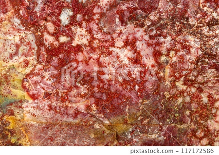 Macro stone Jasper mineral on white background Macro stone Jasper mineral on white background 117172586