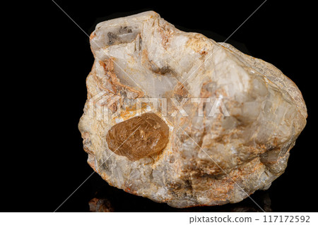 Macro tourmaline mineral stone on black Macro tourmaline mineral stone on black 117172592