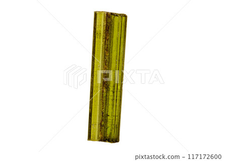 Macro tourmaline mineral stone on white background Macro tourmaline mineral stone on white background 117172600