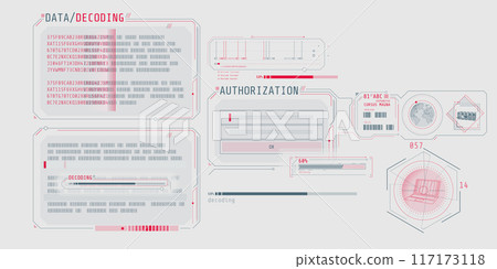 Data decoding program screen with authorization window. Data decoding program screen with authorization window. 117173118