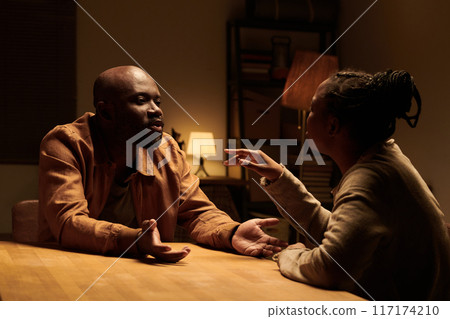 Young annoyed couple having quarrel Young annoyed couple having quarrel 117174210