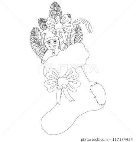 Christmas Stocking Coloring Page 117174484
